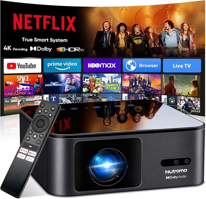 Outdoor 4K Projector with 2000 ANSI, Auto Focus