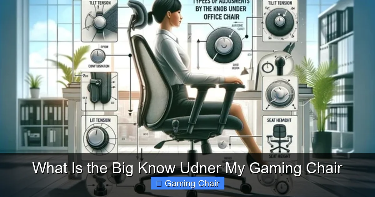 What Is the Big Know Udner My Gaming Chair