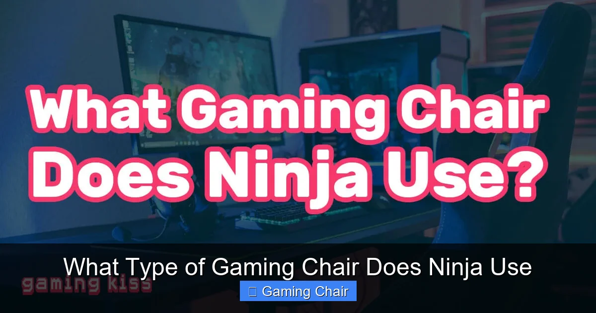 What Type of Gaming Chair Does Ninja Use