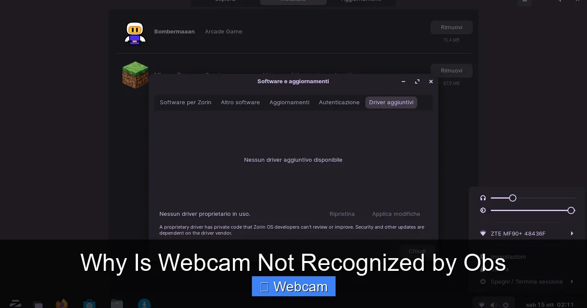 Why Is Webcam Not Recognized by Obs