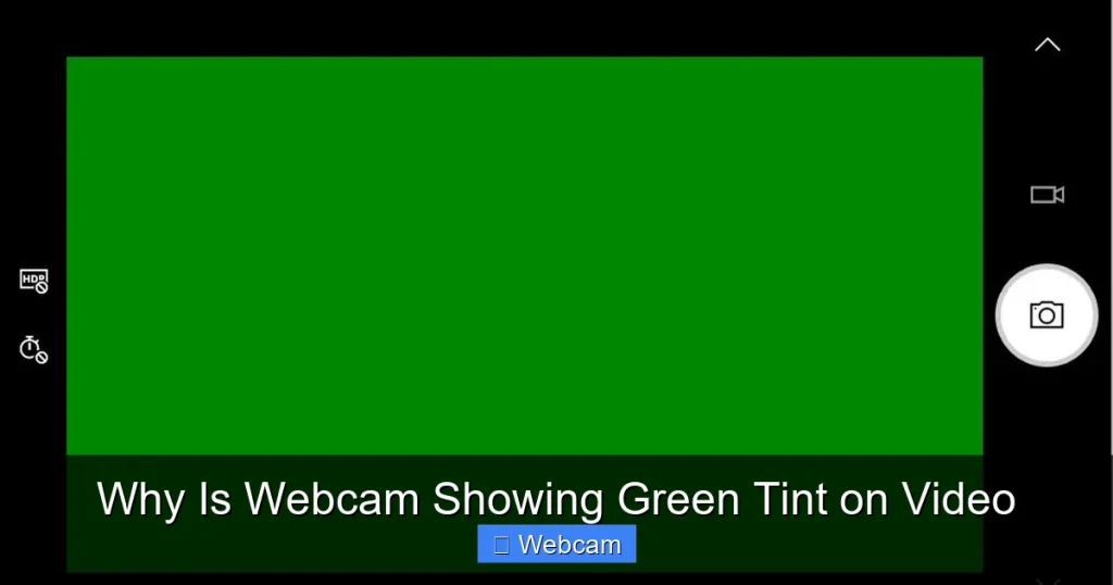 Why Is Webcam Showing Green Tint on Video
