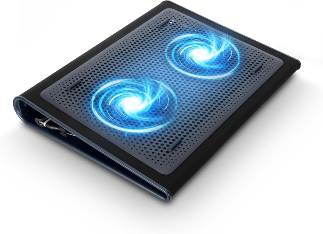 Targus 17-Inch Dual Fan Lap Chill Mat with USB-A for Laptop Heat Prote