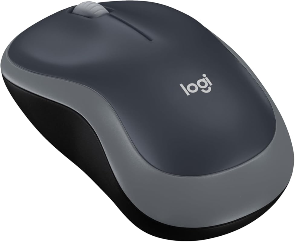 Logitech M185 Wireless Mouse: 2.4GHz USB Receiver, 12-Month Battery, 1