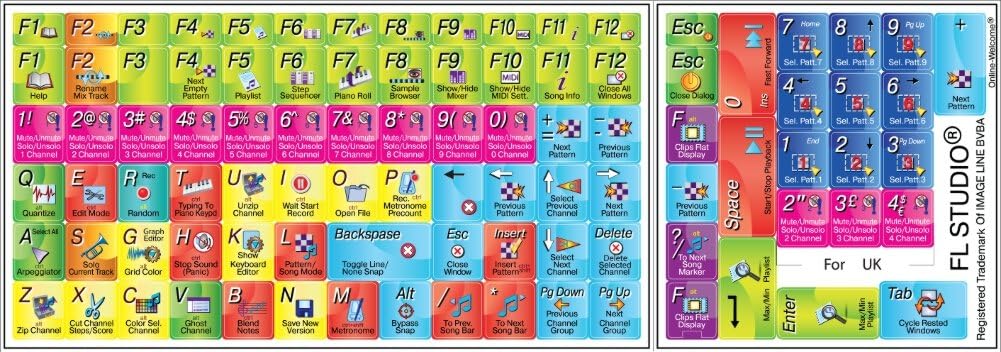 Durable FL Studio Editing Stickers for Keyboard Customization