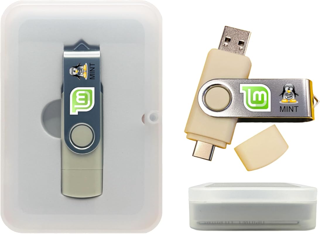 Linux Mint Cinnamon Bootable USB Drive for PC - Install OS Live, Easy 