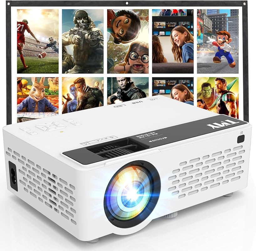 TMY 1080P Full HD Portable Mini Projector: Upgraded Bluetooth Movie Pr