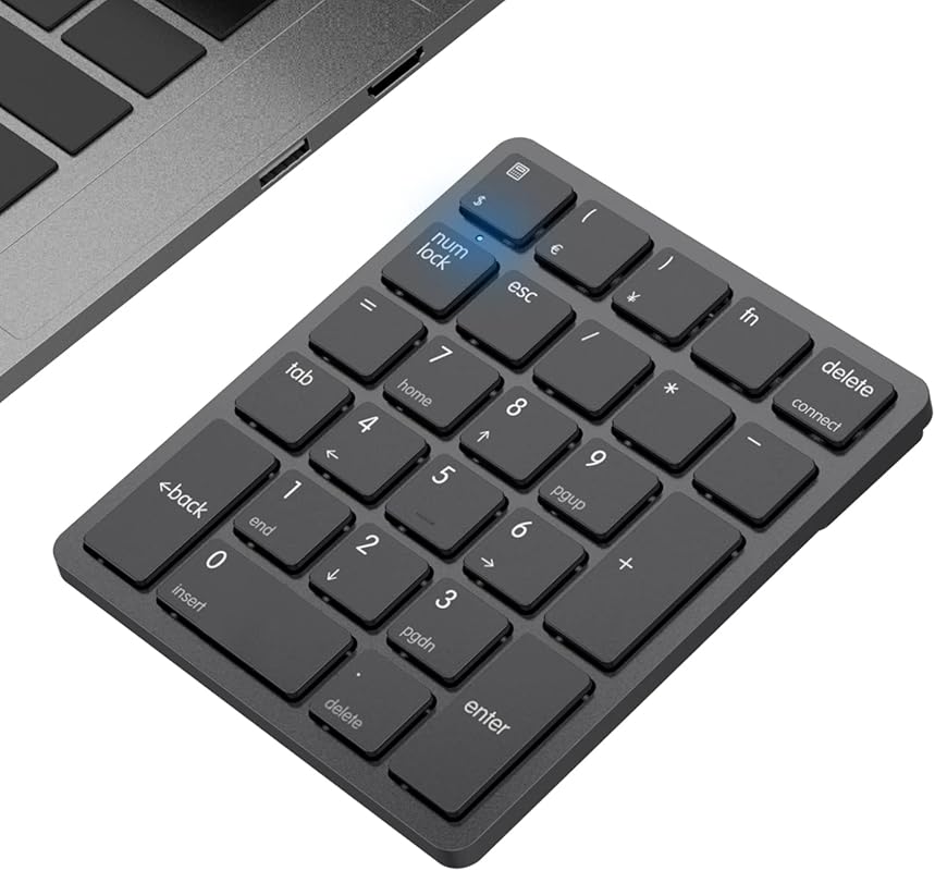 havit 26-Key Rechargeable Bluetooth Wireless Numeric Keypad Numpad, Portable