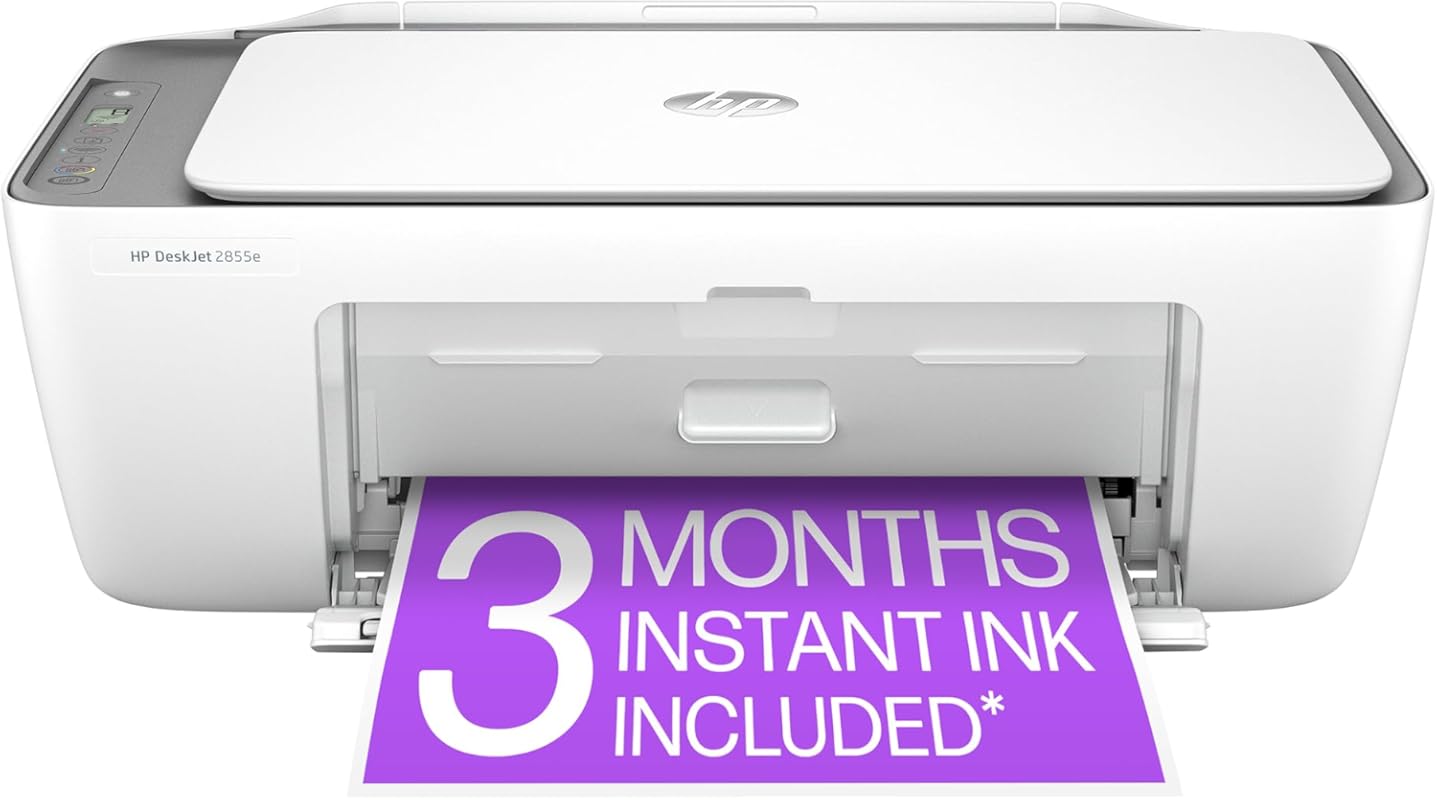 HP DeskJet 2855e Wireless All-in-One Color Inkjet Printer, Scanner, Co