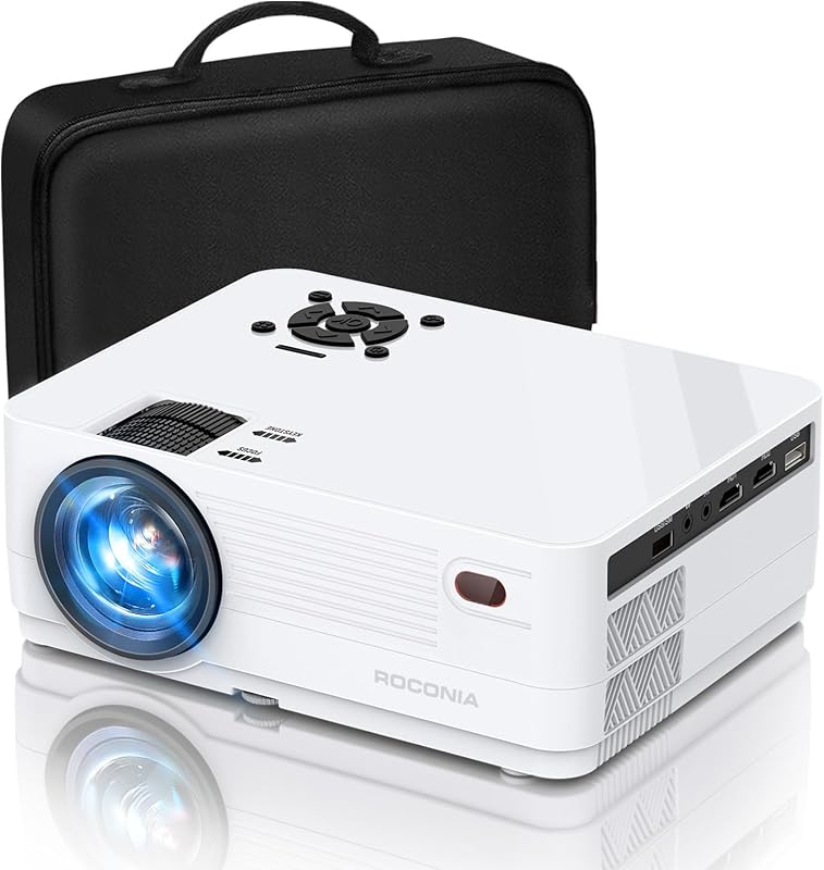 Roconia 5G WiFi Bluetooth Projector: Native 1080P Full HD, 18000LM, 30