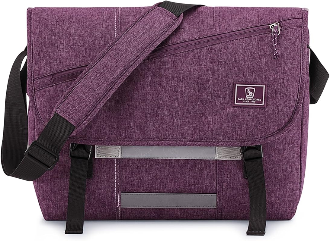 OIWAS Messenger Bag for Women and Men, 17 Inch Laptop Satchel, Casual